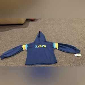 NWT! Levi's Kids L Blue sweatshirt Colorful Stripes long sleeve